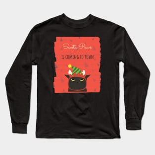 Santa paws is coming to town Long Sleeve T-Shirt